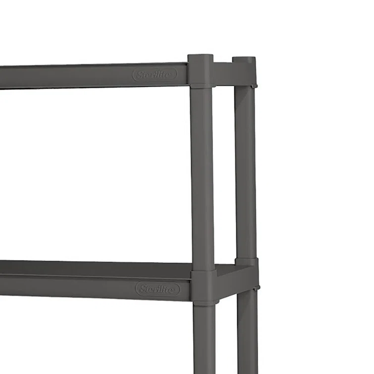 Sterilite 4 Shelf Unit Heavy Duty & Easy to Assemble Plastic Storage Unit