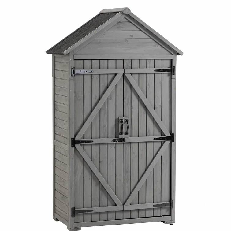 Byan 2 ft. 11 in. W x 1 ft. 7 in. D Wood Storage Shed