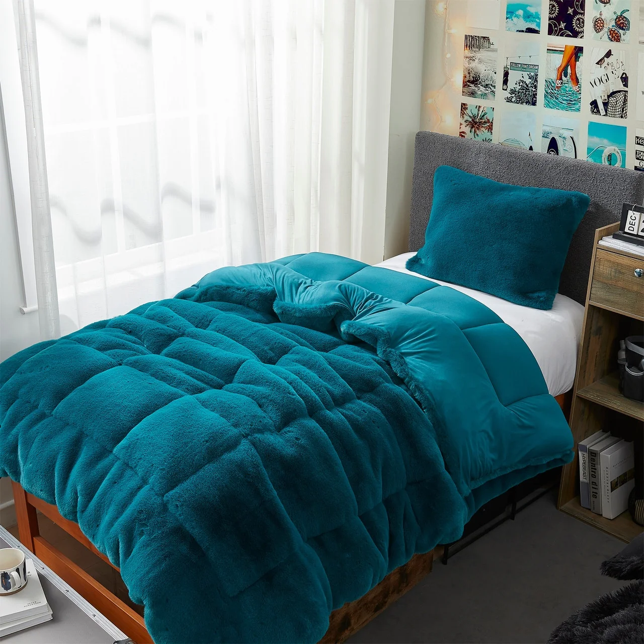 Chunky Bunny Yoga - Coma Inducer? Oversized Comforter - Real Teal