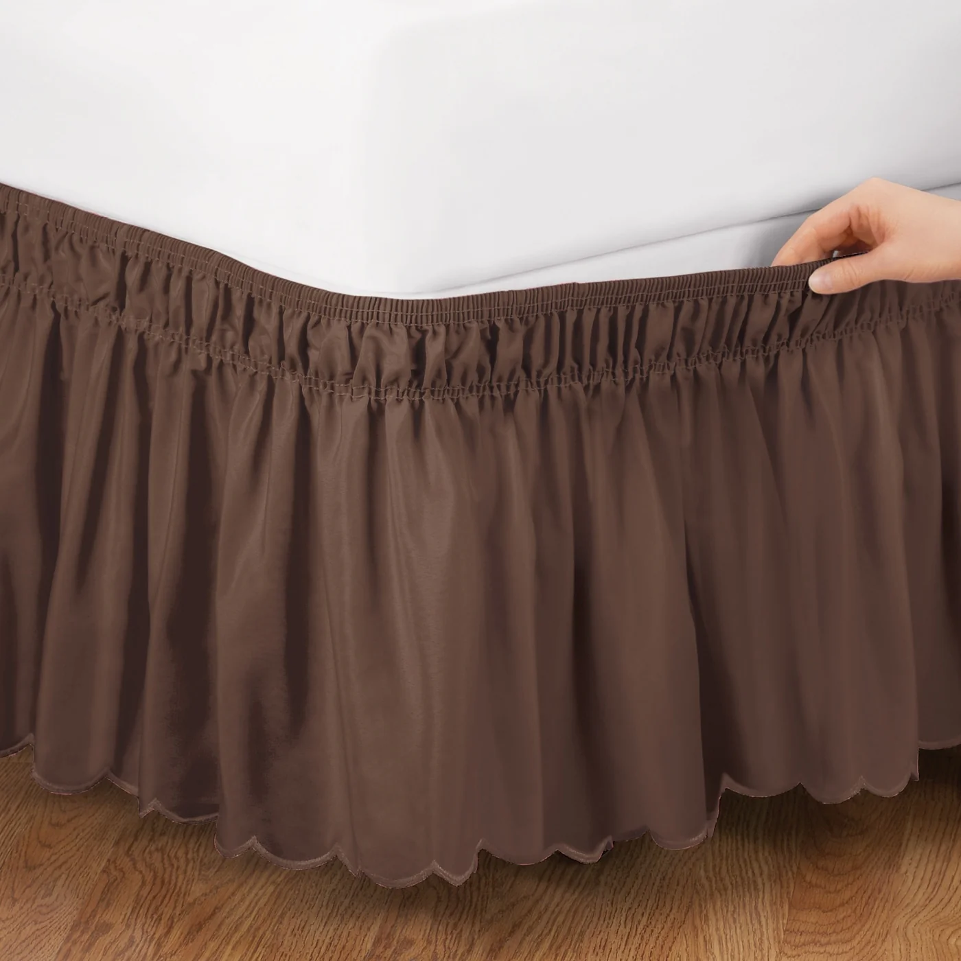 Scalloped Wrap Ruffle Bedskirt