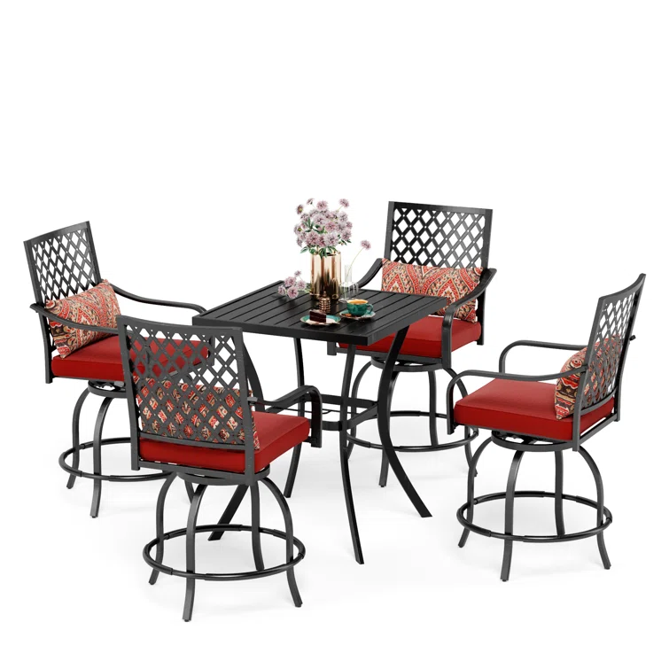 Alyne 4 - Person Square Outdoor Dining Set with Cushions