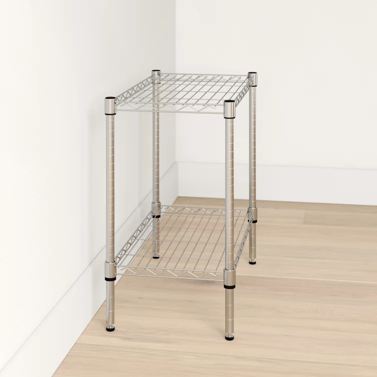 Wayfair Basics® Alexandrina 2-Tier Steel Shelving Unit (24" H x 24" W x 14" D)
