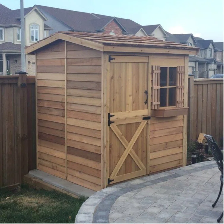Gardener 6 ft. W x 6 ft. D Western Red Cedar Wood Traditional Storage Shed