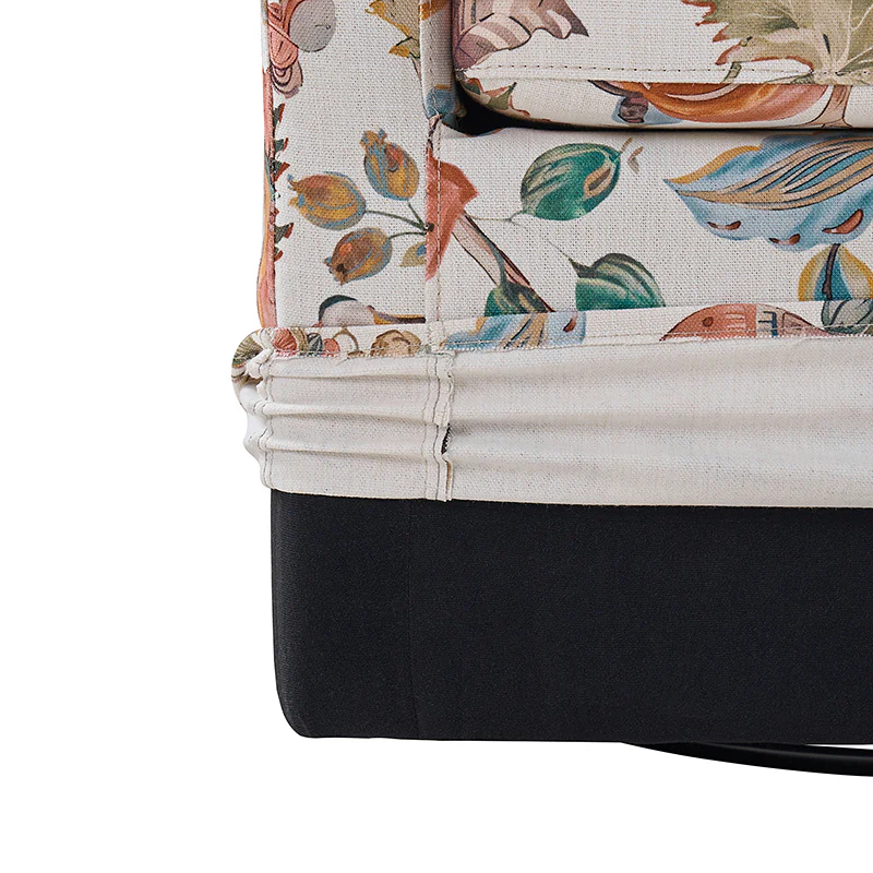 Claudius Upholstered Slipcovered Swivel Barrel Chair