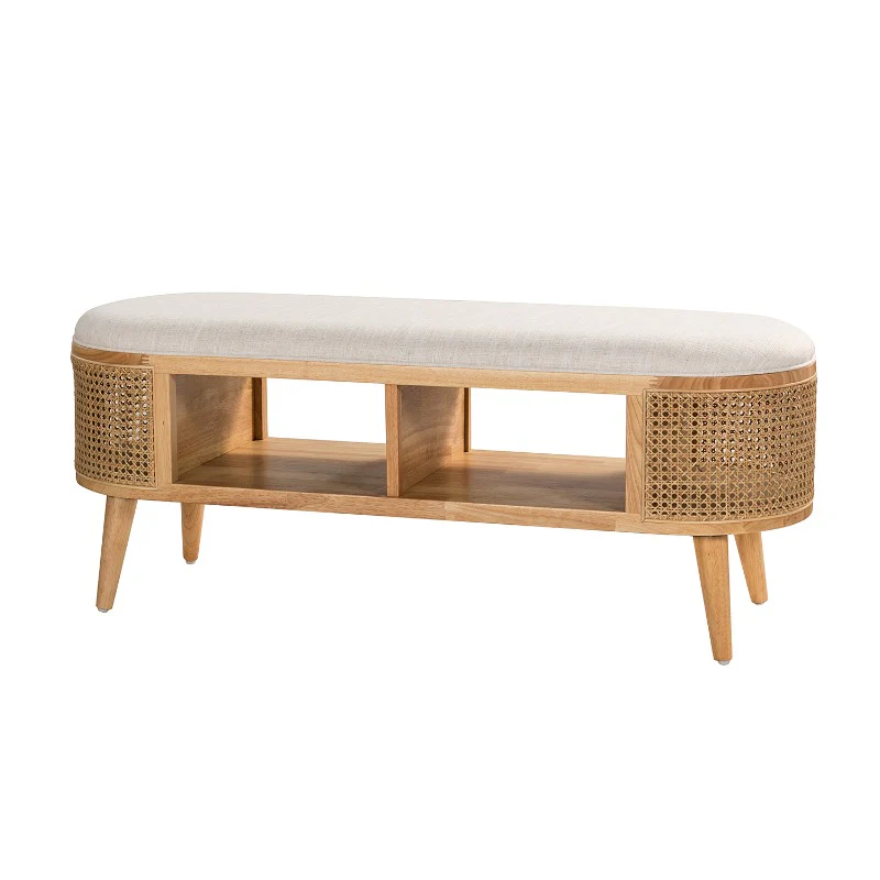 Myrna Cane Storage Bench