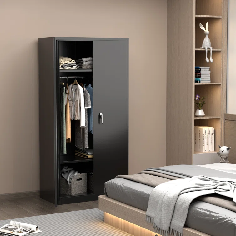 Metal Single Storage Cabinet ( 70.86'' H x 35.43'' W x 17.72'' D)