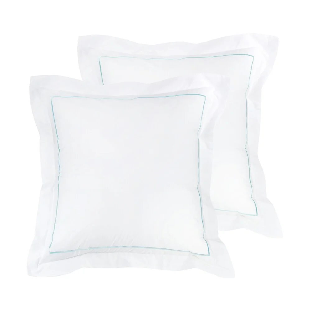 300 Thread Count Cotton Percale Single Marrow Embroidered Sham Cover Set