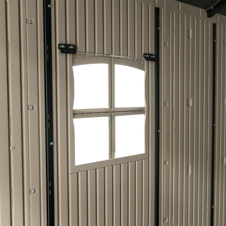 8 Ft. x 12.5 Ft. High-Density Polyethylene Outdoor Storage Shed with Steel-Reinforced Construction