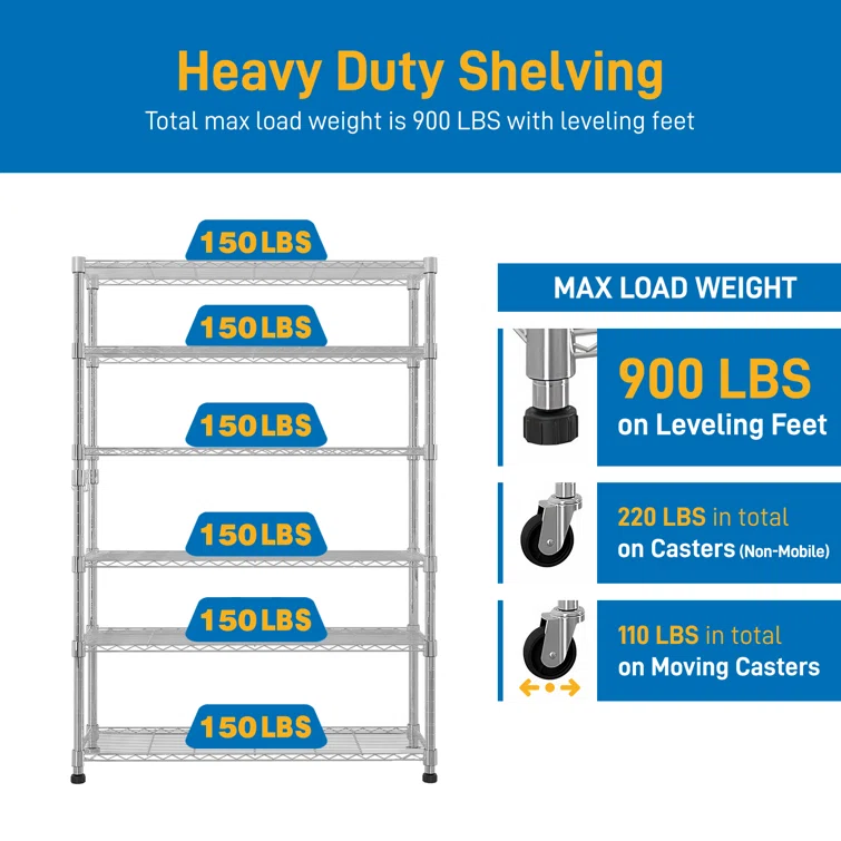 Maxden 46'' W Height Adjustable Shelving Unit with Wheels