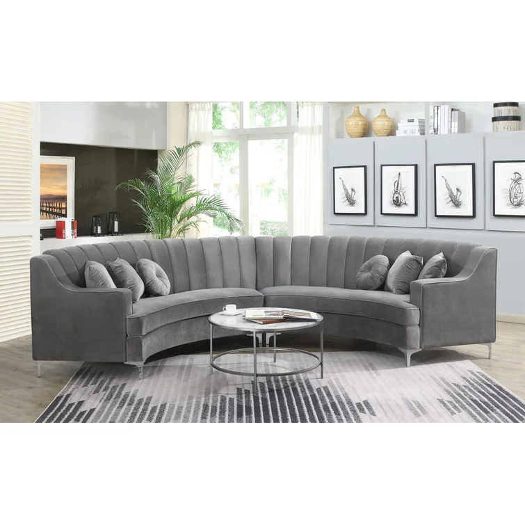 Steubenville 2 - Piece Velvet Sectional