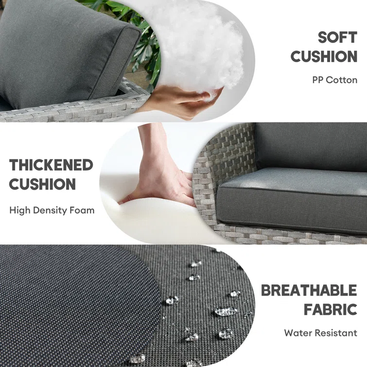 Virgen 5 - Person Outdoor Seating Group with Cushions