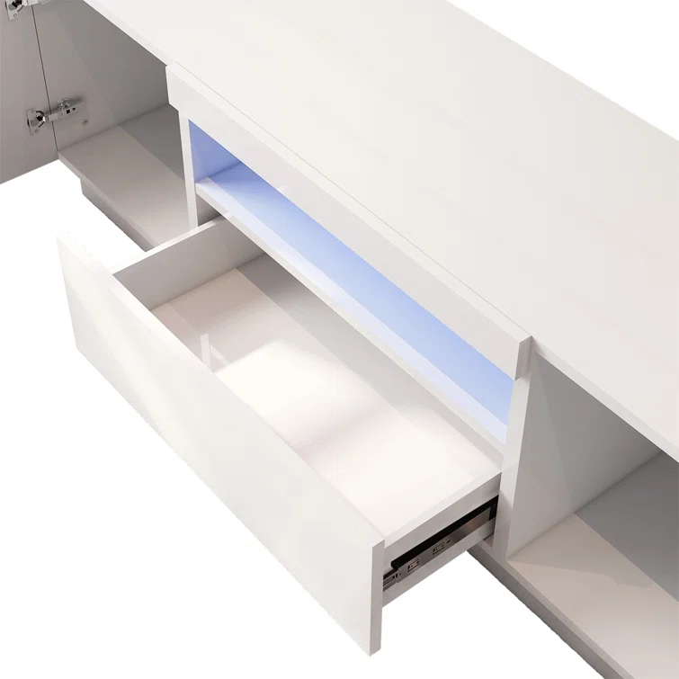 Brascom Media Console TV Stand For TVs Up To 70