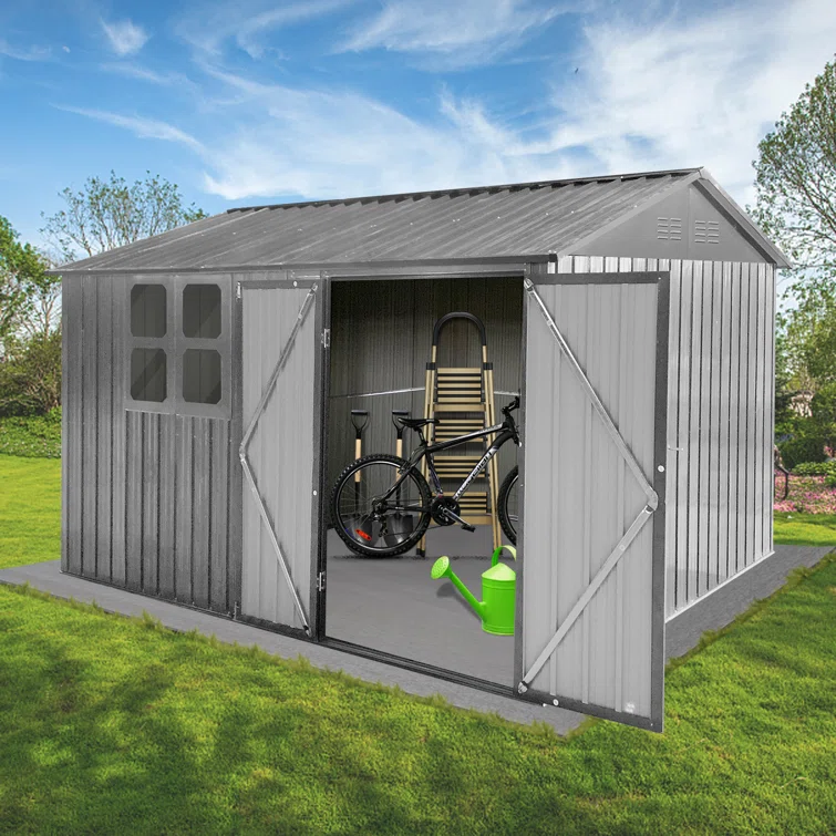 Burton 10 Ft. W X 8 Ft. D Metal Tool Shed