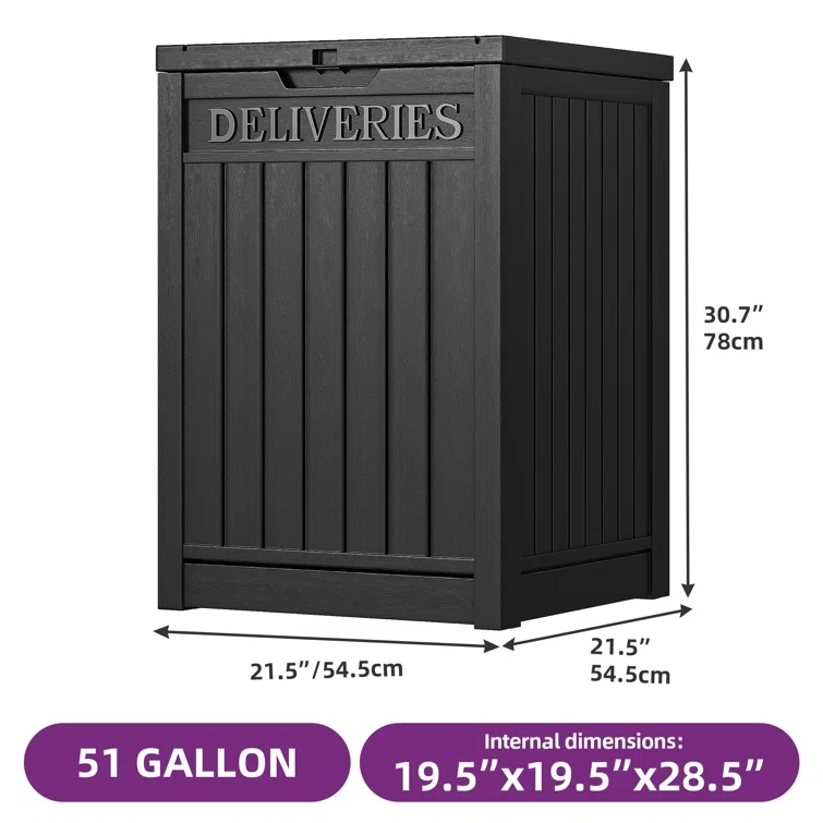 Balconera 51-Gallon Mailbox Storage Deck Box
