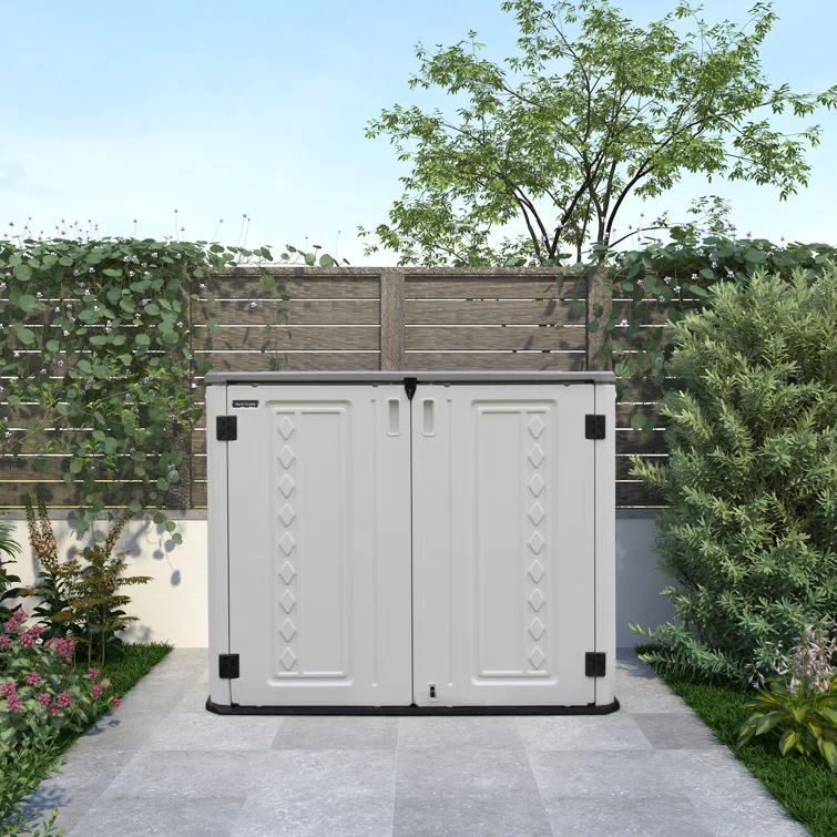 4 ft. W x 4 ft. D Metal Garbage Shed