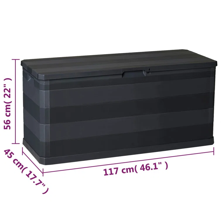 vidaXL Outdoor Storage Deck Box Chest Cabinet for Patio Cushions Garden Tools