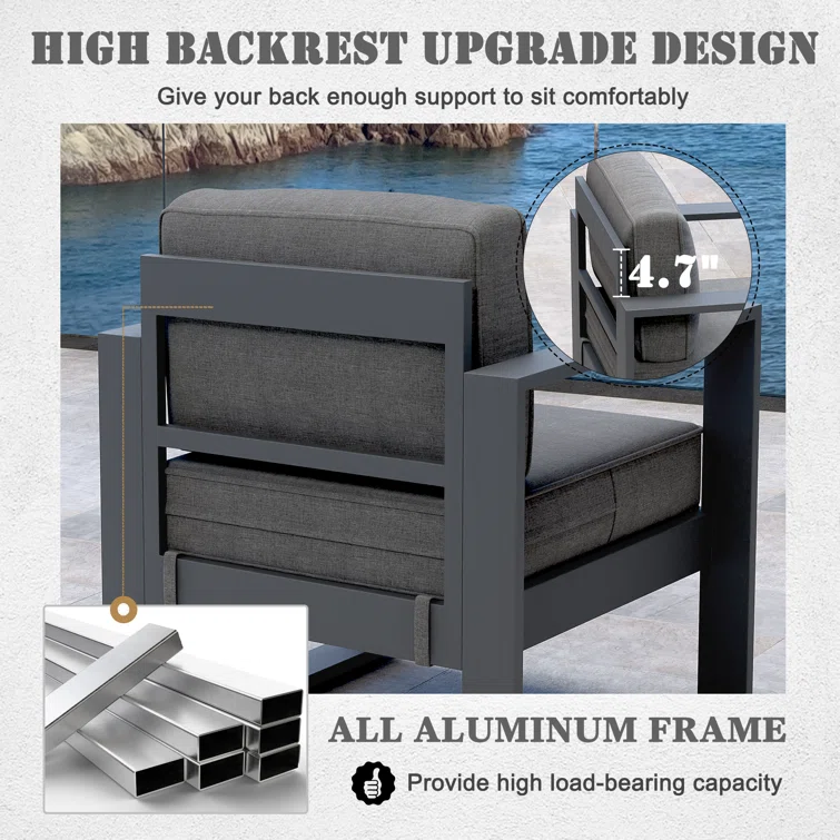 Searl 5 - Person Outdoor Seating Group with Cushions