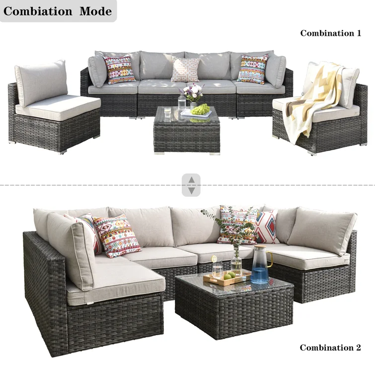 Aliva 6 - Person Outdoor Seating Group with Cushions