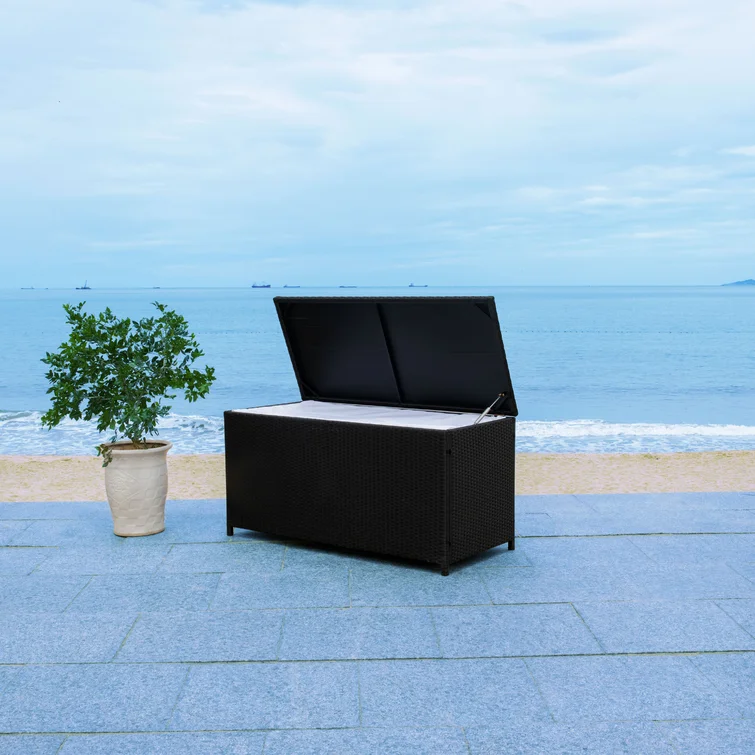 Latitude Run® Oliveira 46.5'' W 50 Gallons Water Resistant Wicker Deck Box
