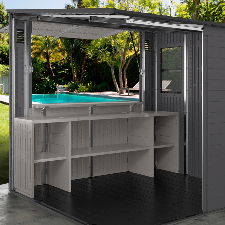 8 ft. x 7 ft. Cabana Entertainment Shed