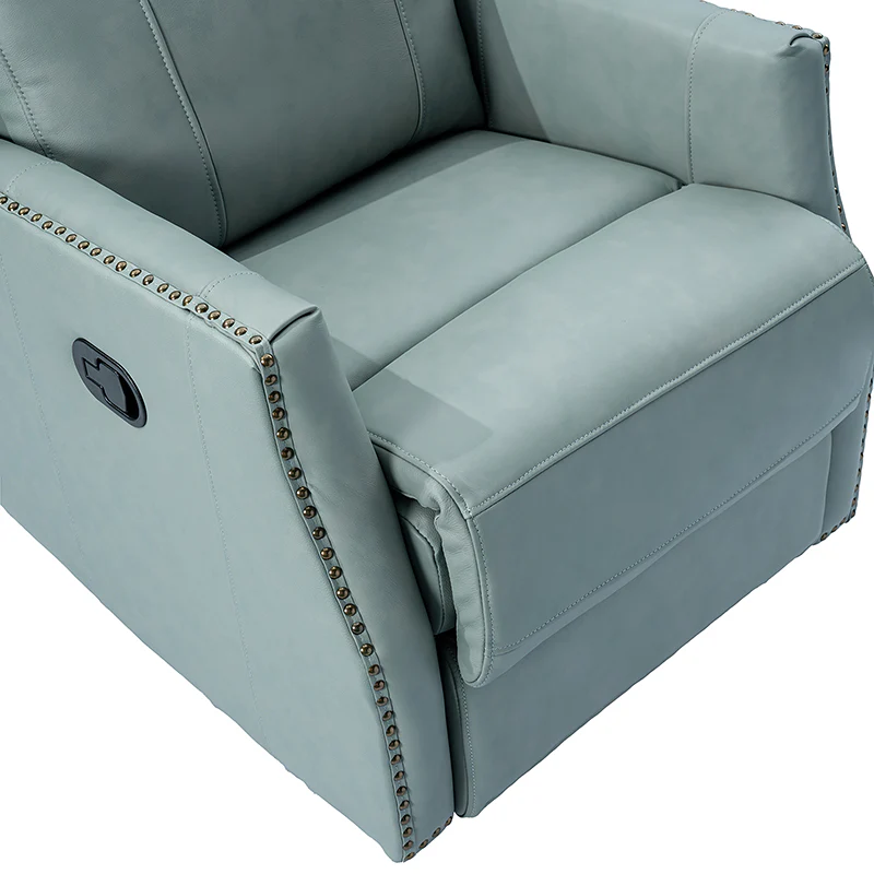 Epimetheus Genuine Leather Manual Swivel Recliner