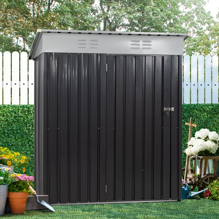 5 ft. W x 3 ft. D Metal Traditional Storage Shed