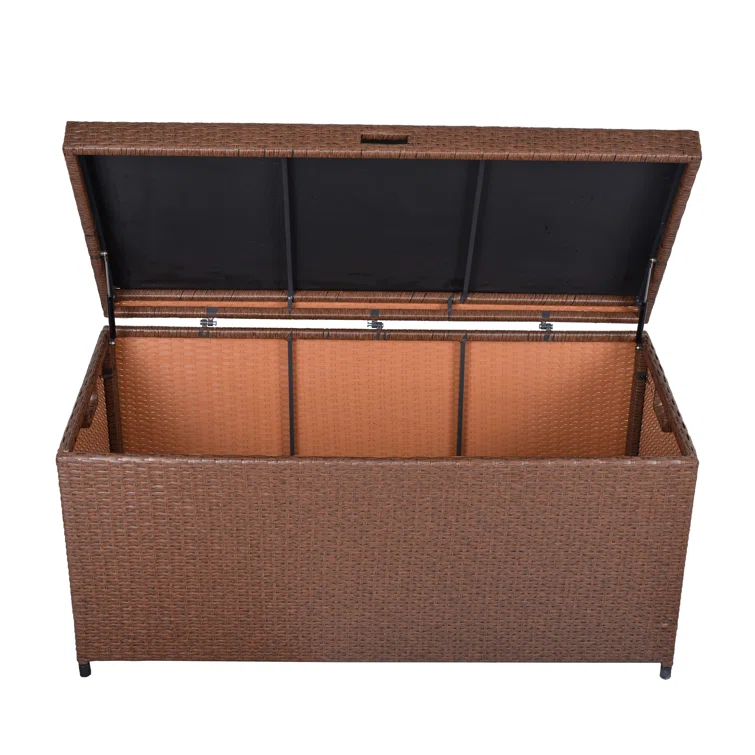 51.58"W 140 Gallon Wicker Water Resistant Deck Box
