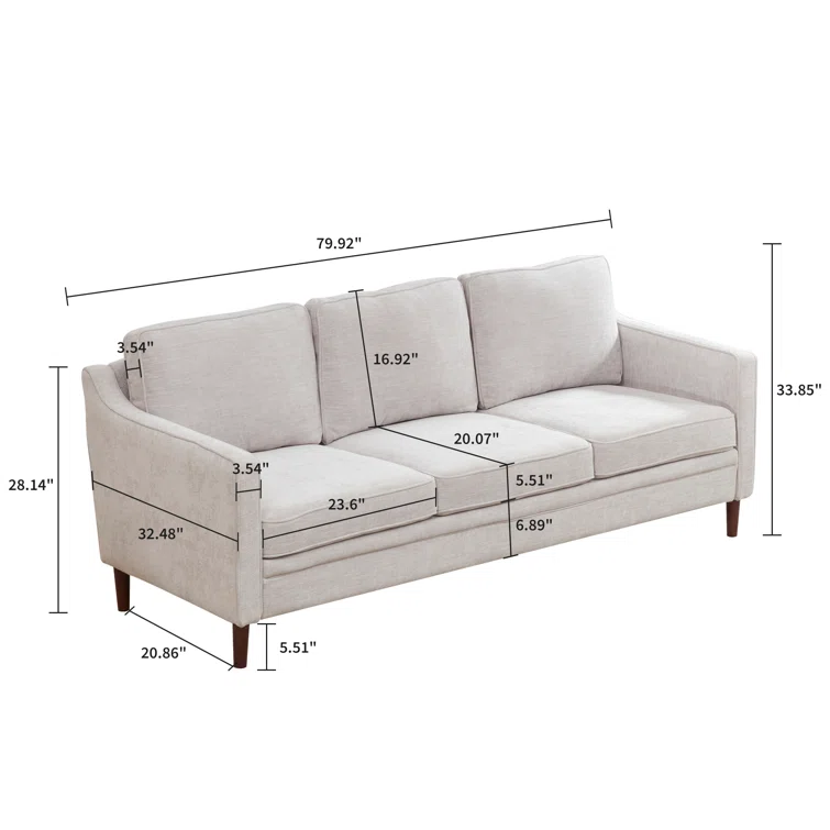 Azriah 80.31'' Upholstered Sofa