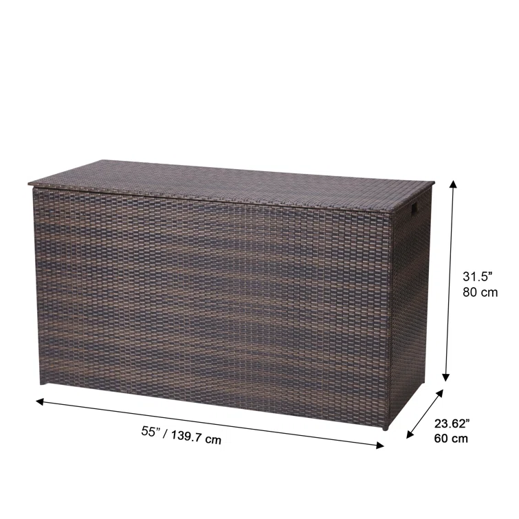 Teamson Home 154-Gallon Outdoor Storage Chest with Handles, Brown