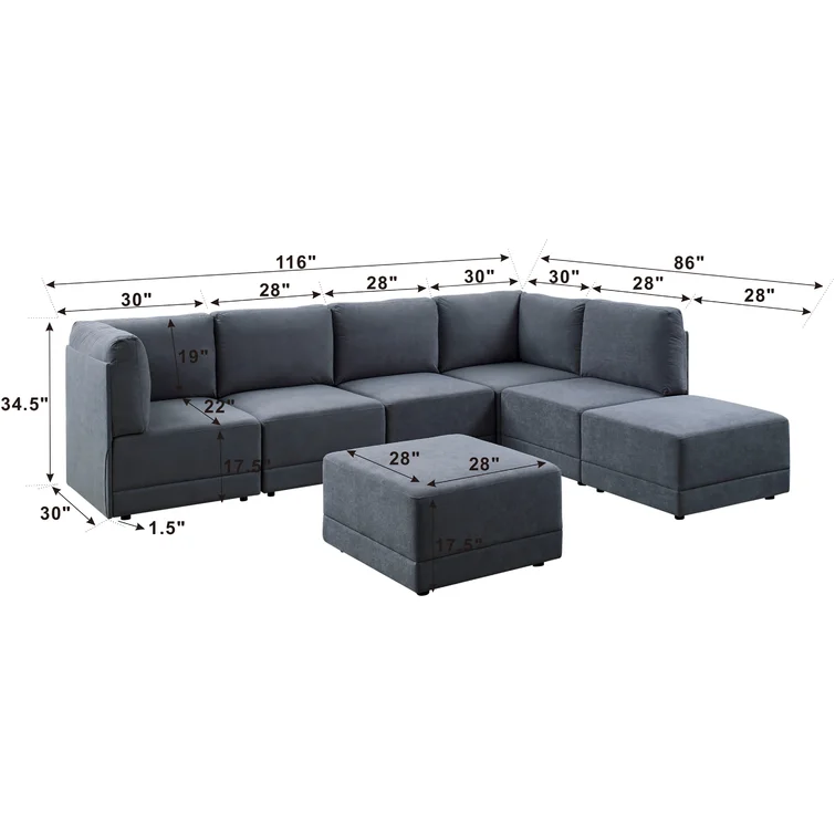 Madisonville 7 - Piece Upholstered Sectional