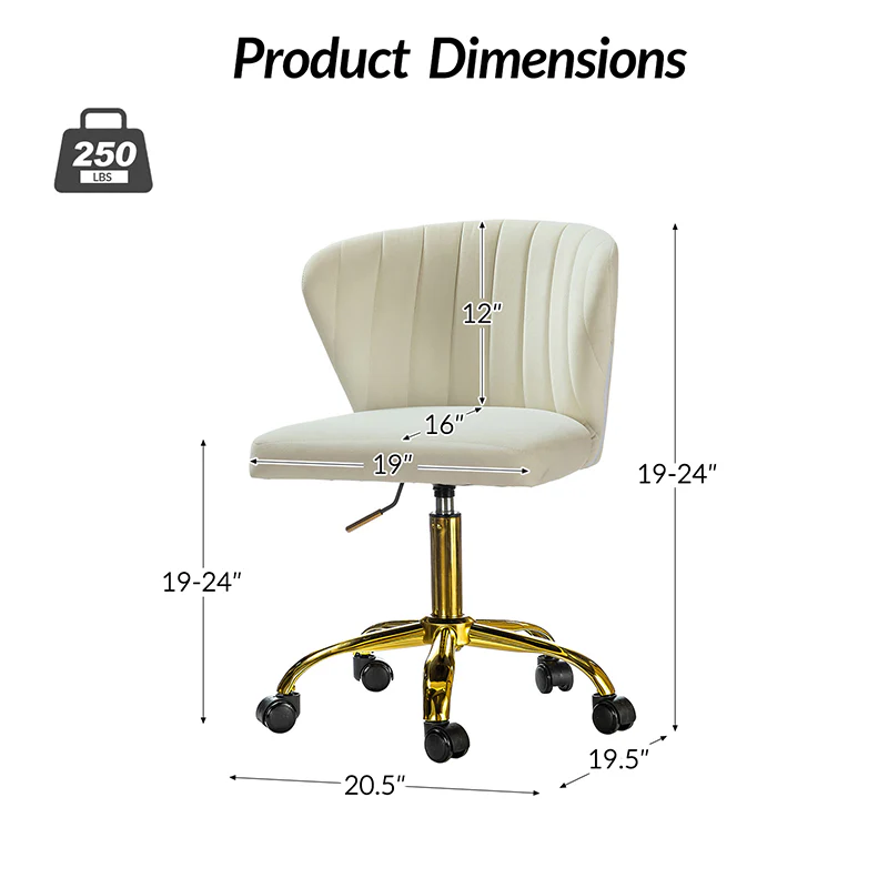 Chandra Velvet Office Chair