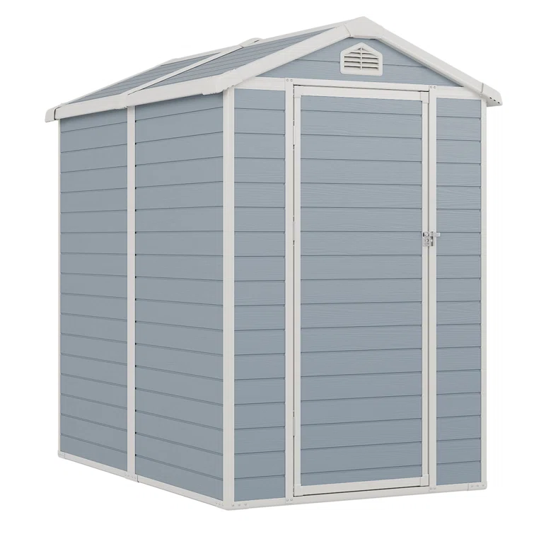 4 ft. W x 6 ft. D Polypropylene Plastic Storage Shed