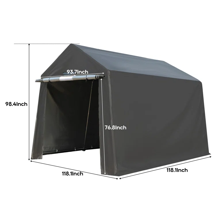 10 Ft. W x 10 Ft. D Portable Storage Shed