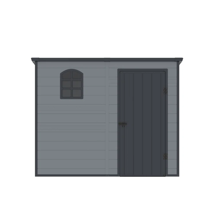 8.1 ft. W x 4.7 ft. D Plastic Outdoor Patio Storage Shed Lean-To Garage Shed
