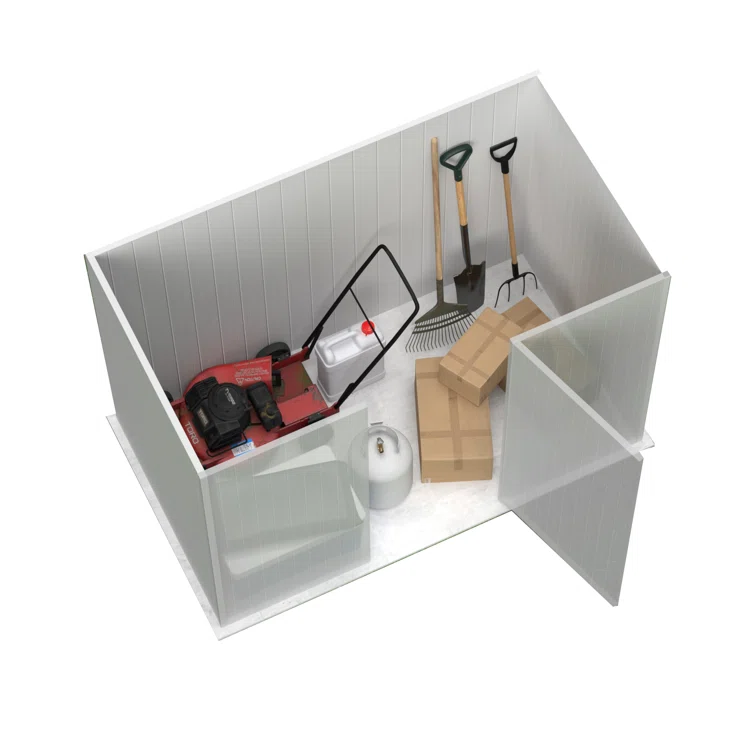 Space Saver Metal Garden Shed 7.5' x 5' - Woodland Gray