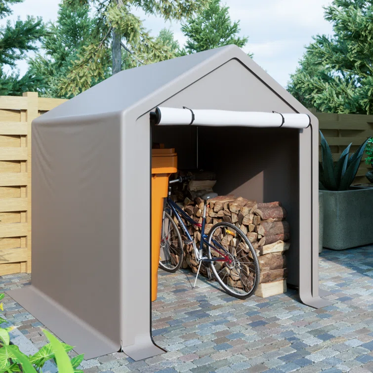 6 Ft. W x 6 Ft. D Portable Storage Shed Garbage Shed