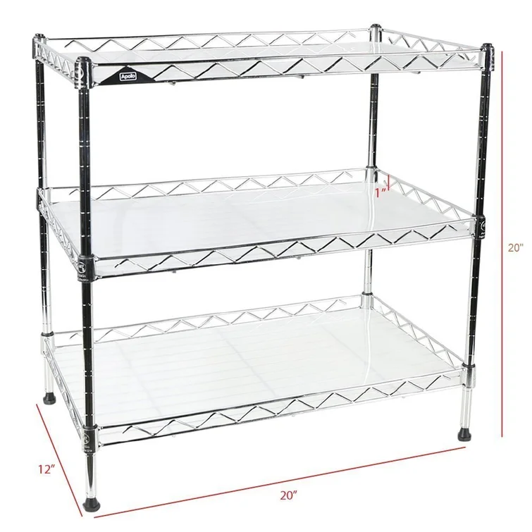 20'' W Metal Height -Adjustable Shelving Unit