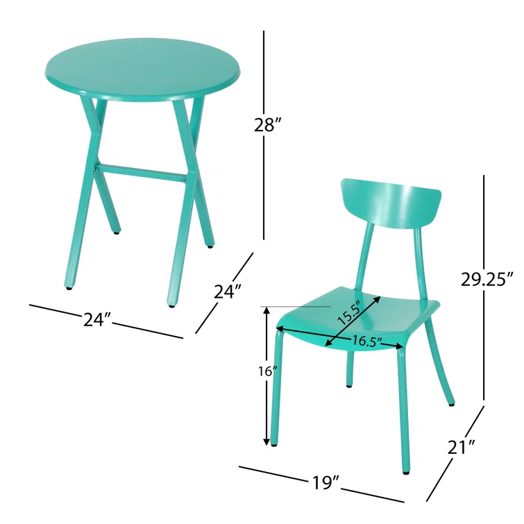 Turville 2 - Person Round Outdoor Dining Set
