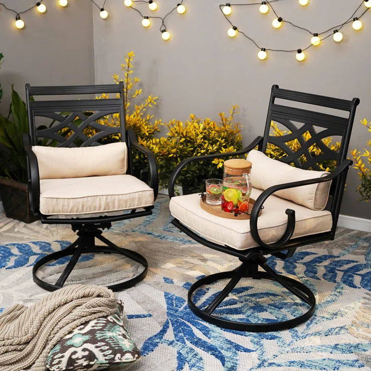 Alyah 4 - Person Outdoor Dining Set With Umbrella