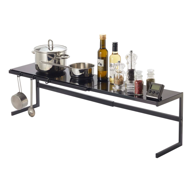 Yamazaki Home Expandable Support Rack - Kitchen Storage Shelf Organizer, Steel, Expandable