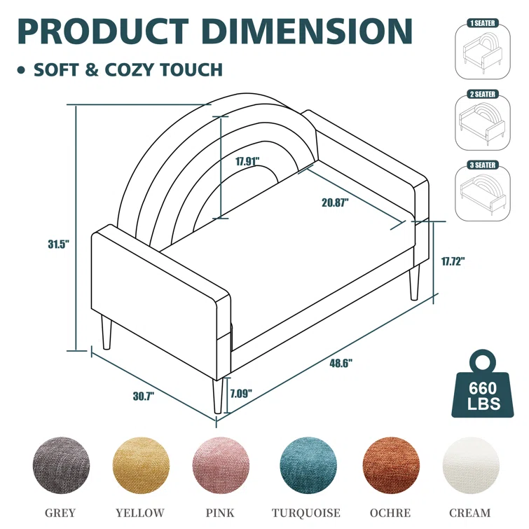 Michala Upholstered Loveseat