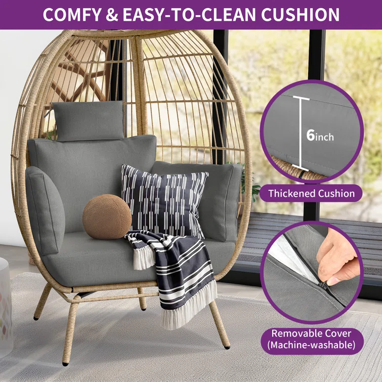 Balconera 5 - Person Outdoor Sofa Conversation Sets with Egg Chair