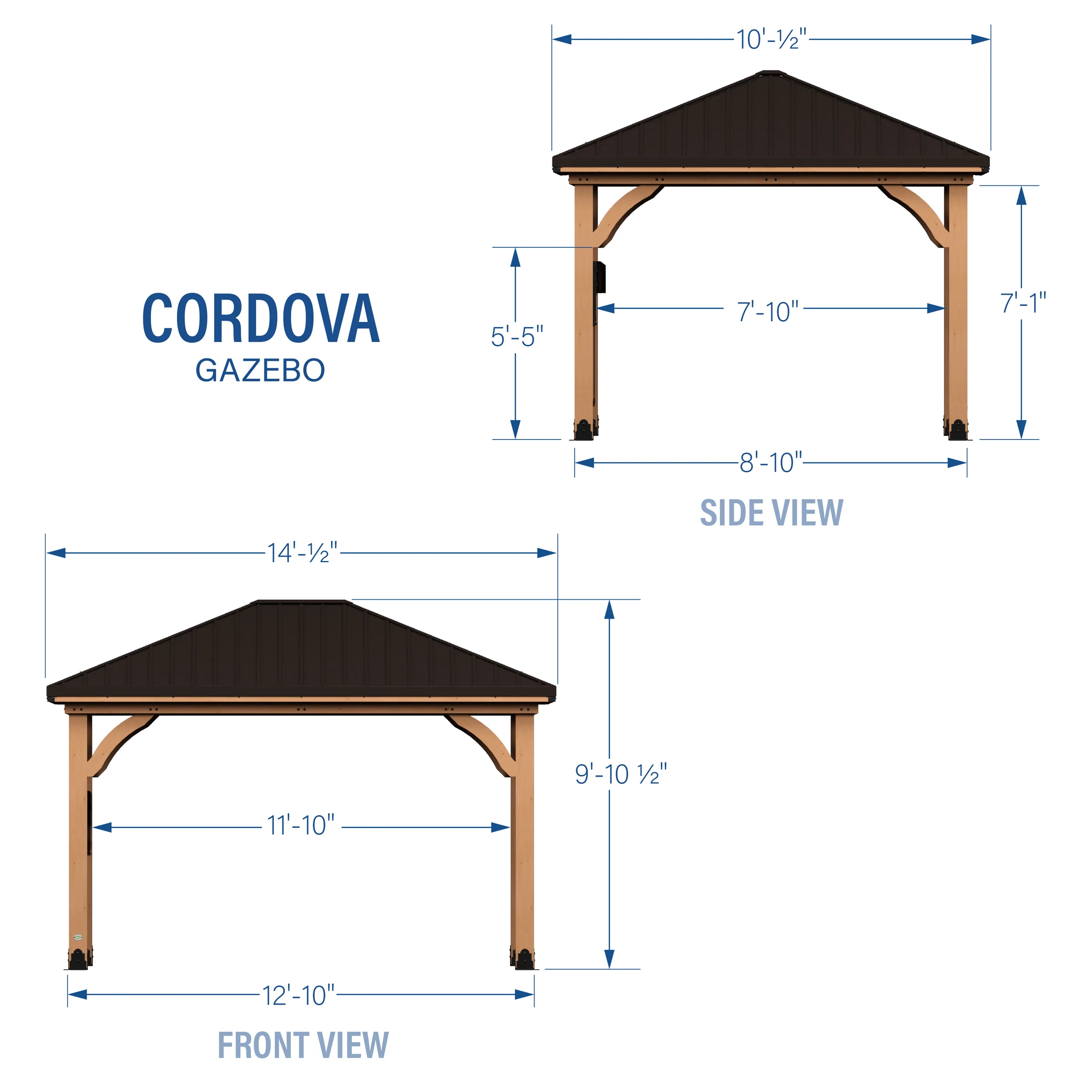 14x10 Cordova Gazebo