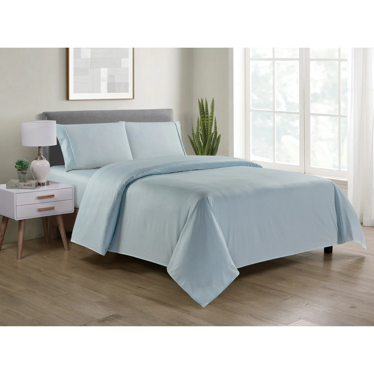 Rayon from Bamboo 4 Piece Luxury Chevron Embossed Sheet Set