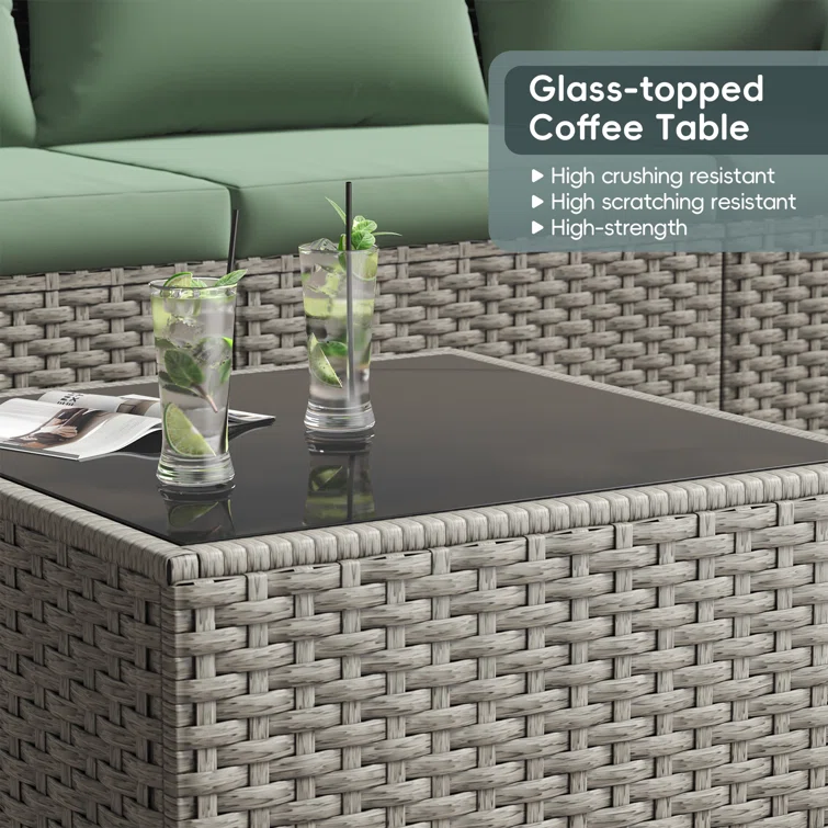 7 Pieces Patio Conversation Set