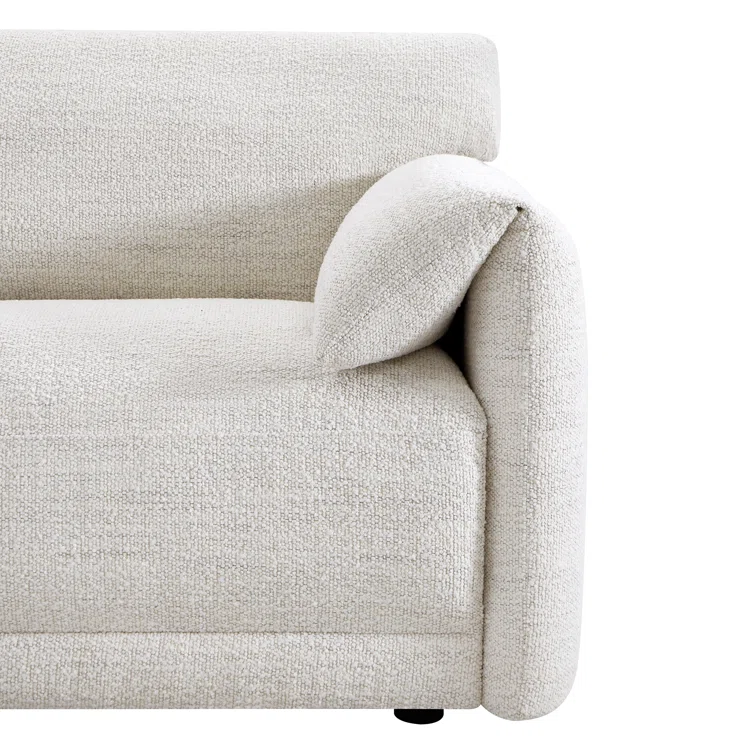 Bodhild 115.7'' Boucle 4 - Piece Modular Sectional with Ottoman