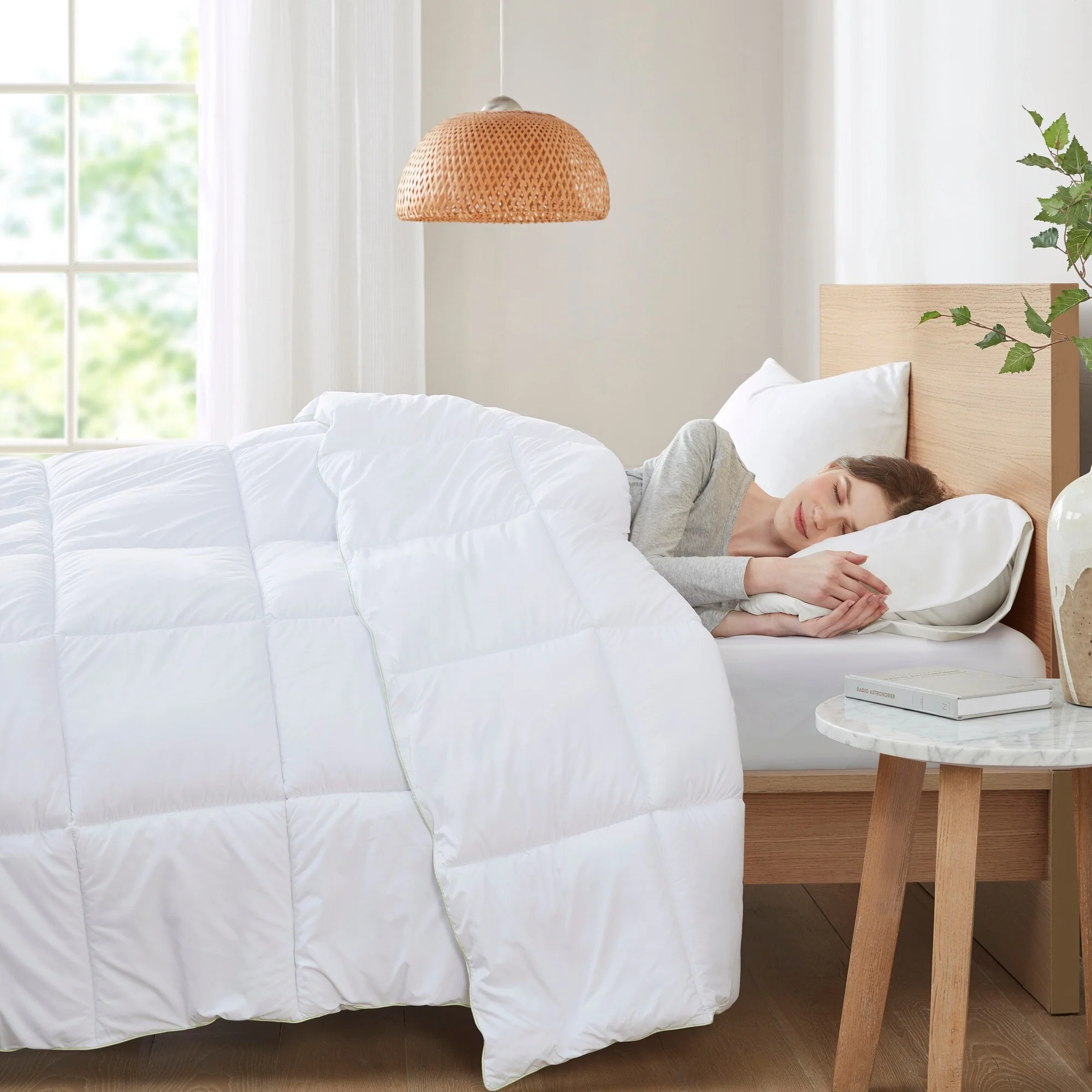 Allergen Barrier White Anti-Microbial Down Alternative Comforter by Clean Spaces