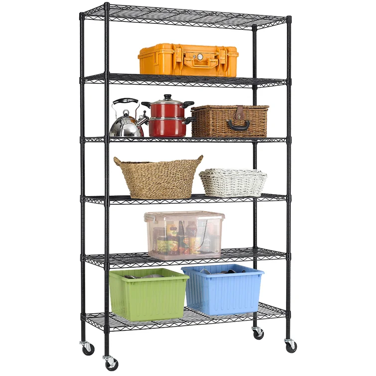 Tadley 48'' W Steel Height -Adjustable Shelving Unit with Wheels