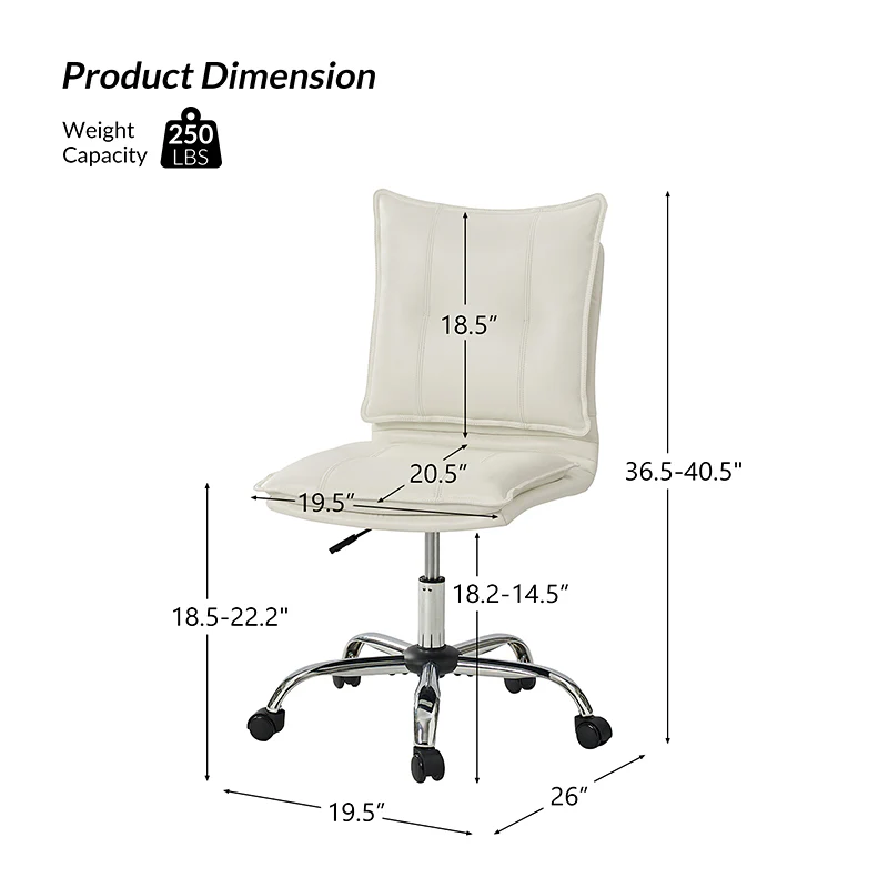 Edwin Leather Swivel Task Chair