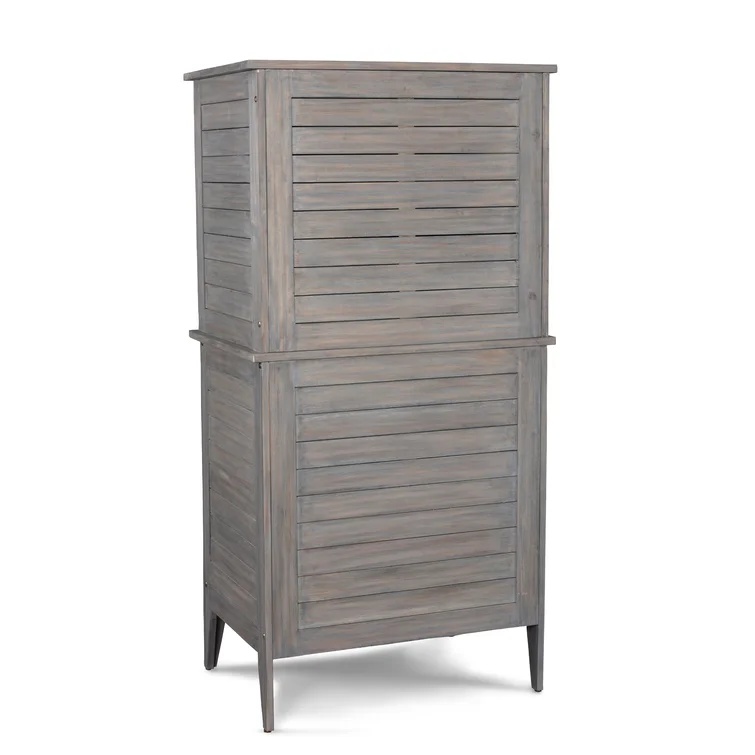 Beachcrest Home™ Anjenette 32'' W 195.05 Gallons Water Resistant Solid Wood Acacia Lockable Cabinet Deck Box